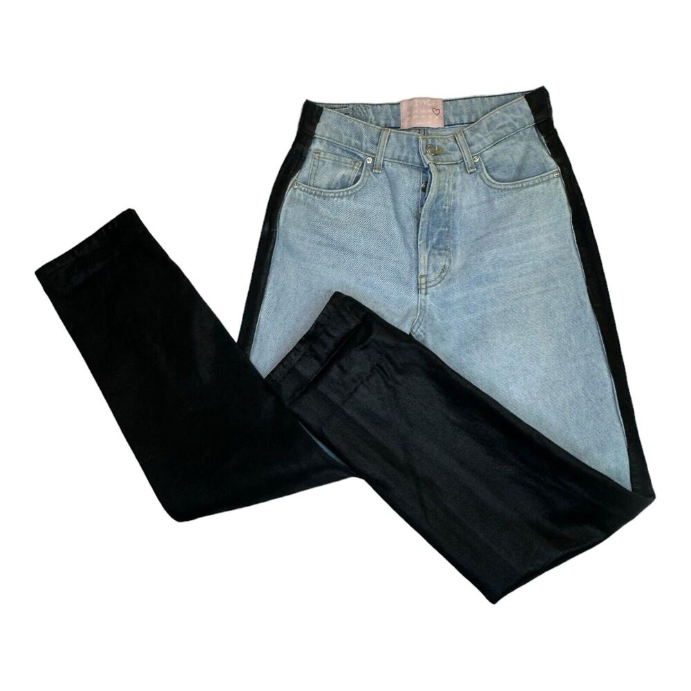REVICE DENIM JEANS WOMENS 27 90’s BUTTON FLY MOM STRAIGHT LEG HI-WAISTED LIGHT